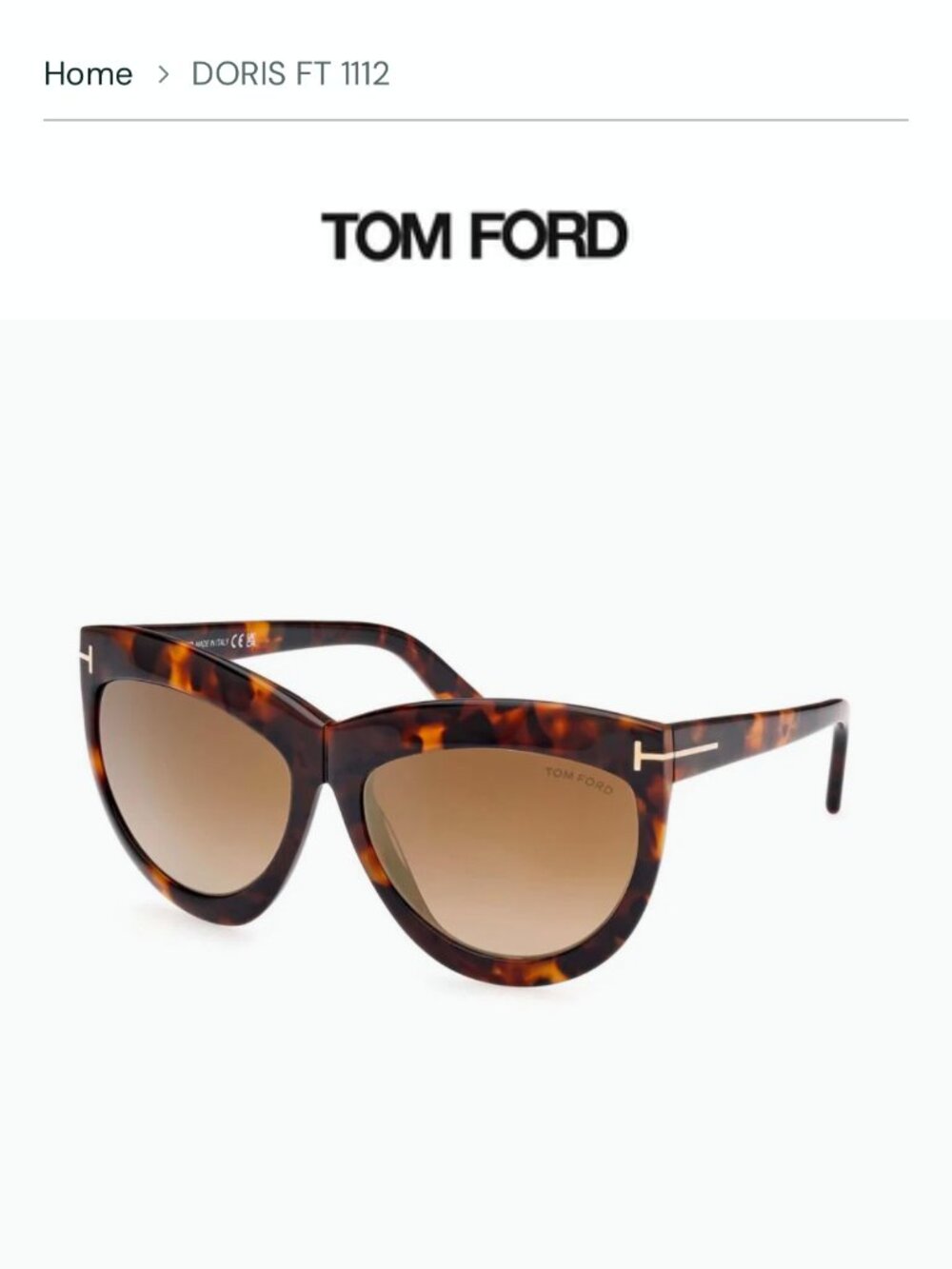 Tom Ford DORIS FT 1112 sunglasses.